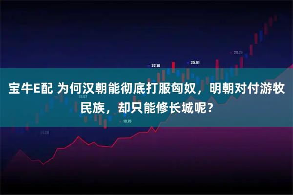 宝牛E配 为何汉朝能彻底打服匈奴,明朝对付游牧民族,却只能修长城呢?